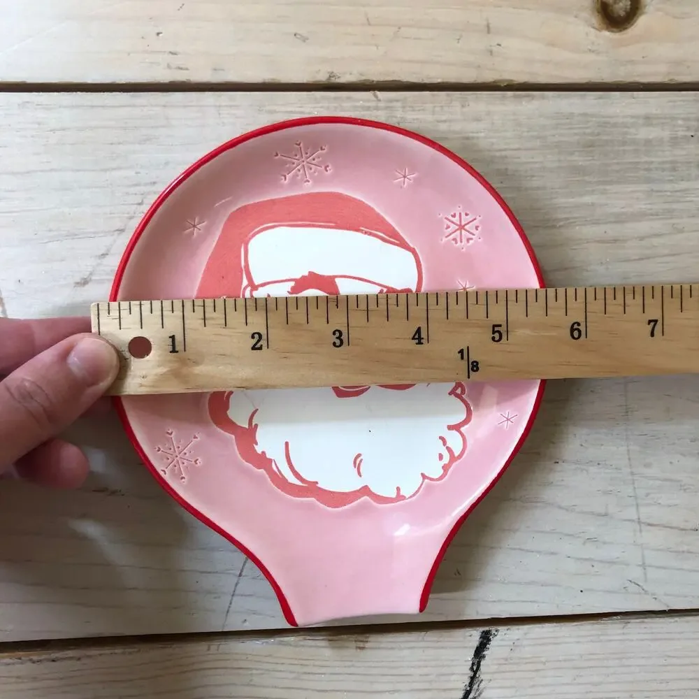 Prima Design NWT Jolly Santa Spoon Rest Pink Red